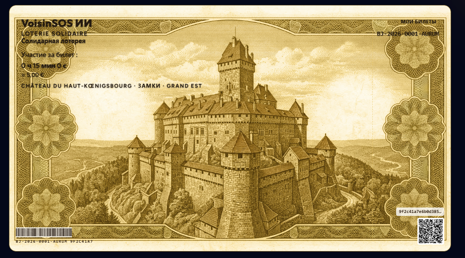 Exemple de billet souvenir gravé VoisinSOS